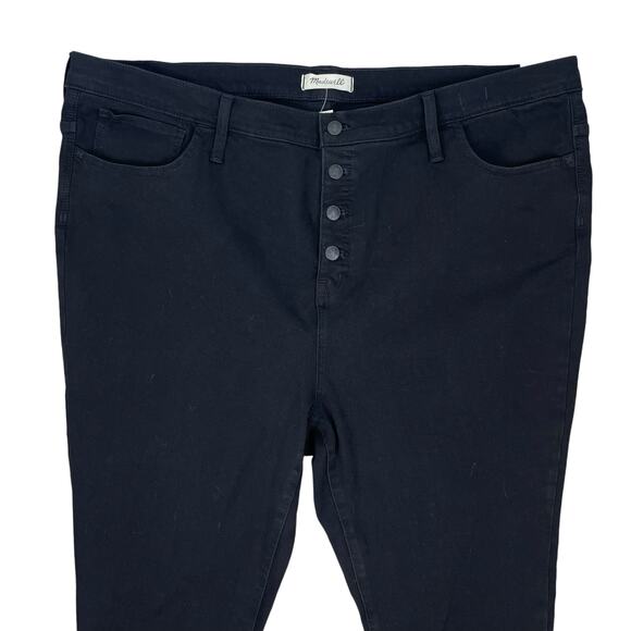 Madewell 10" High Rise Distressed Cropped Jegging Jeans Black Size 37 - Picture 5 of 12